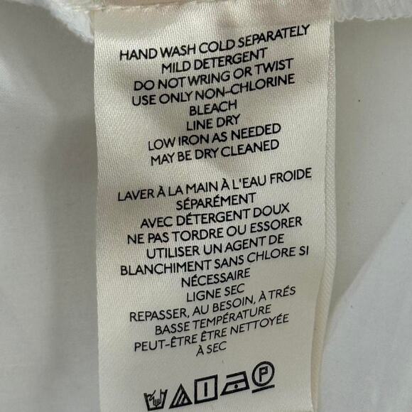 Pilcro By Anthropologie White Drawstring Poplin Buttondown | X-Small - Picture 8 of 8